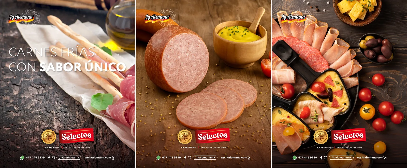 Carnes frías de la línea Selectos de La Alemana: jamón serrano, bola de cerveza y surtido